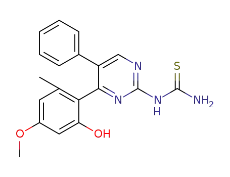 1-[4-(2-hydroxy-4-methoxy-6-methylphenyl)-5-phenylpyrimidin-2-yl]thiourea