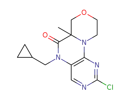 2-chloro-5-(cyclopropylmethyl)-6a-methyl-6a,7,9,10-tetrahydro-[1,4]oxazino[3,4-h]pteridin-6(5H)-one