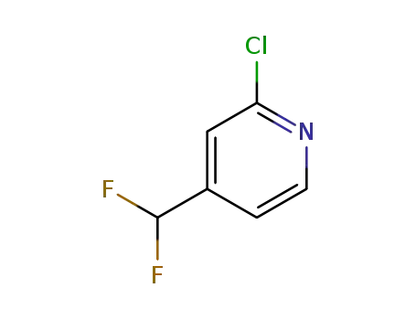 Molecular Structure of 1204296-03-6 (2-CHLORO-4-(DIFLUOROMETHYL)PYRIDINE)