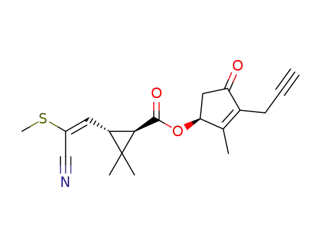 (S)-2-methyl-3-(2-propynyl)cyclopent-2-en-4-on-1-yl (1R)-trans-3-[(1E)-2-cyano-2-(methylthio)ethenyl]-2,2-dimethylcyclopropane carboxylate