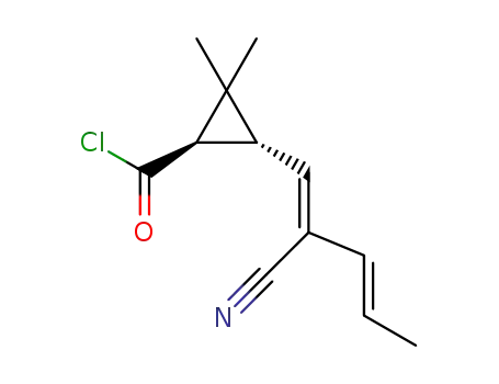 (1R)-trans-3-[(1Z, 3E)-2-cyano-1,3-pentadienyl]-2,2-dimethylcyclopropanecarboxylic acid chloride