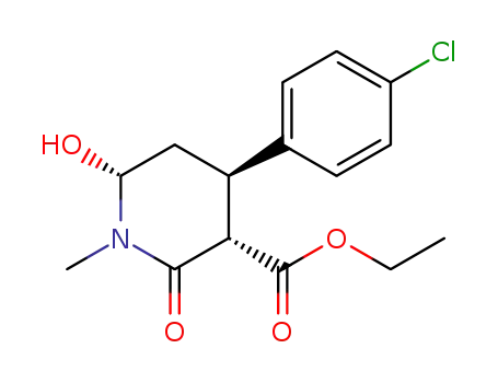 (3S,4R,6R)-ethyl 4-(4-chlorophenyl)-6-hydroxy-1-methyl-2-oxopiperidine-3-carboxylate