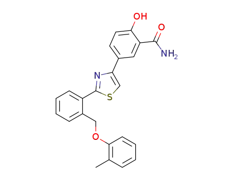 4-(3-carboxamido-4-hydroxyphenyl)-2-[(2-methylphenoxymethyl)phenyl]-[1,3]-thiazole