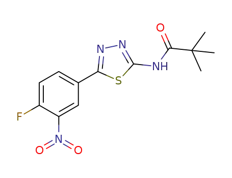 N-[5-(4-fluoro-3-nitrophenyl)-[1,3,4]thiadiazol-2-yl]-2,2-dimethylpropionamide