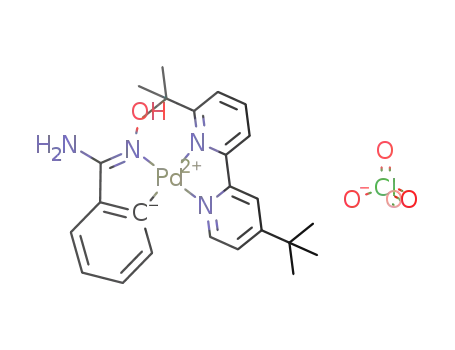 [Pd{C,N-C6H4{C(NH2)=NOH}-2}((4,4'-di-tert-butyl-bipyridine)2)]ClO4