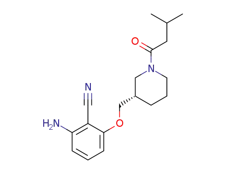 (S)-2-amino-6-((1-(3-methylbutanoyl)piperidin-3-yl)methoxy)benzonitrile