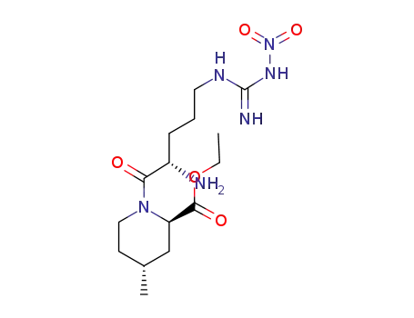 (2R,4R)-1-[N-nitro-L-arginyl]-4-methyl-2-piperidinecarboxylic acid ethyl ester