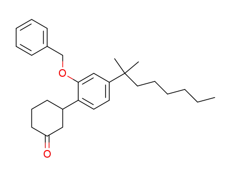 Molecular Structure of 70434-13-8 (3-[4-(1,1-DiMethylheptyl)-2-(phenylMethoxy)phenyl]cyclohexanone)