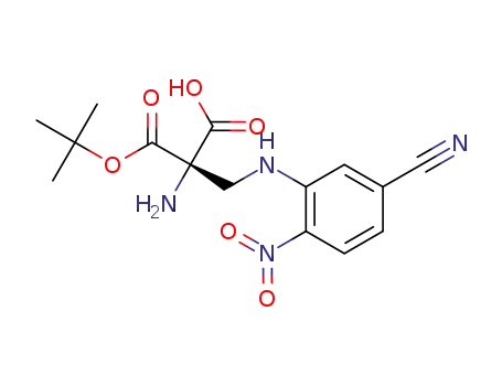 (S)-2-tert-butoxycarbonyl amino-3-(5-cyano-2-nitro-phenylamino)-propionic acid