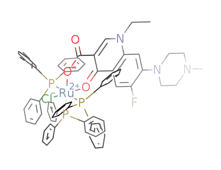 [Ru(pefloxacin-(1H))(PPh3)3Cl]