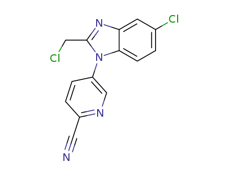 5-[5-chloro-2-(chloromethyl)-1H-benzimidazol-1-yl]pyridine-2-carbonitrile