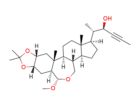 (22R)-22-hydroxy-2α,3α-isopropylidenedioxy-6α-methoxy-24-methyl-B-homo-7-oxa-5α-chol-23-yne