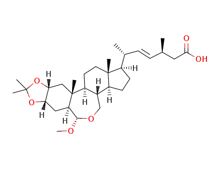 (E)-2α,3α-isopropylidenedioxy-6α-methoxy-B-homo-7-oxa-5α-27-norcampest-22-en-26-oic acid