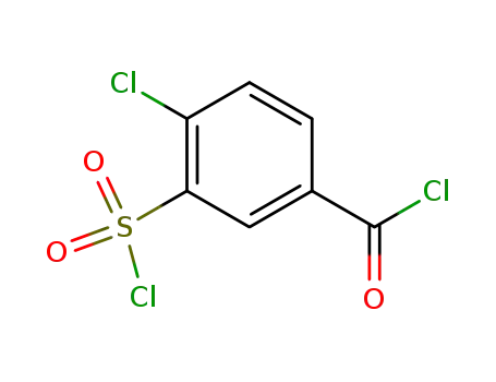 Molecular Structure of 62574-66-7 (Benzoyl chloride, 4-chloro-3-(chlorosulfonyl)-)