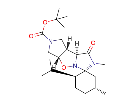 (1S,2S,5R,3'aR,3'bS,7'aS)-2'-t-butoxycarbonyl-2-isopropyl-5,5'-dimethyl-1H-decahydro-spiro[cyclohexane-1,6'-7'-oxa-2',5',6'a-triazacyclopenta[a]pentalen-4'-one]