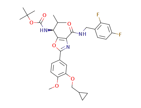 (S)-tert-butyl (1-(2-(3-(cyclopropylmethoxy)-4-methoxyphenyl)-4-((2,4-difluorobenzyl)carbamoyl)oxazol-5-yl)-2-methylpropyl)carbamate