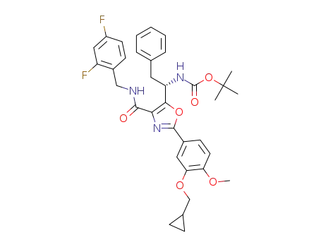 (S)-tert-butyl (1-(2-(3-(cyclopropylmethoxy)-4-methoxyphenyl)-4-((2,4-difluorobenzyl)carbamoyl)oxazol-5-yl)-2-phenylethyl)carbamate