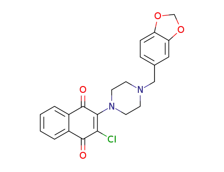 2-chloro-3-[4-(3,4-methylenedioxybenzyl)piperazino]-1,4-naphthoquinone