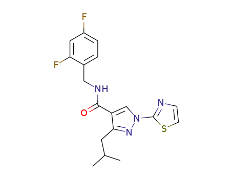 N-(2,4-difluorobenzyl)-3-isobutyl-1-(thiazol-2-yl)-1H-pyrazole-4-carboxamide
