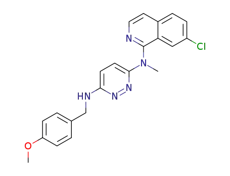 3-N-(7-chloroisoquinolin-1-yl)-6-N-(4-methoxybenzyl)-3-N-methylpyridazine-3,6-diamine