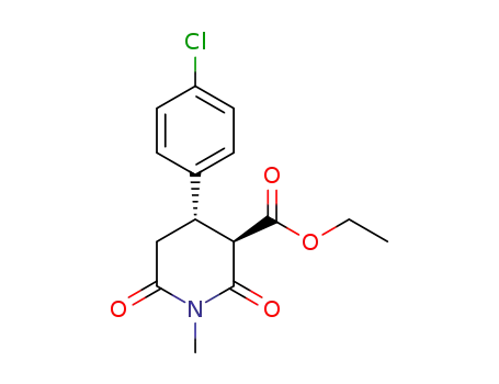 (3R,4S)-3-ethoxycarbonyl-4-(4-chlorophenyl)-N-methylpiperidine-2,6-dione