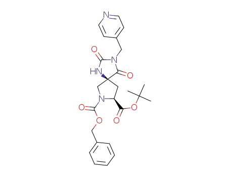 7-benzyl 8-(tert-butyl) (5S,8S)-2,4-dioxo-3-(pyridin-4-ylmethyl)-1,3,7-triazaspiro[4.4]nonane-7,8-dicarboxylate