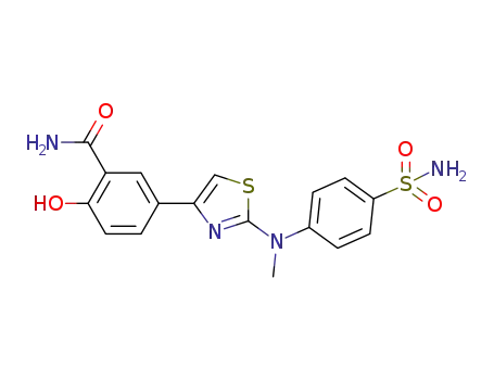 2-hydroxy-5-{2-[methyl-(4-sulfamoylphenyl)amino]thiazol-4-yl}benzamide
