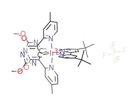 iridium(III) bis[2-(4',6'-dimethoxy-3',5'-pyrimidyl)-4-methylpyridinato-N,C2']-N,N'-(4,4'-di-tert-butyl-2,2'-bipyridine) hexafluorophosphate