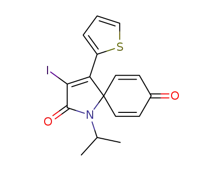 3-iodo-1-isopropyl-4-(thiophen-2-yl)-1-azaspiro[4.5]deca-3,6,9-triene-2,8-dione