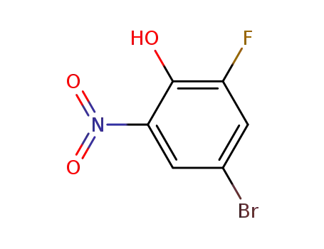 Molecular Structure of 320-76-3 (4-Bromo-2-fluoro-6-nitrophenol)