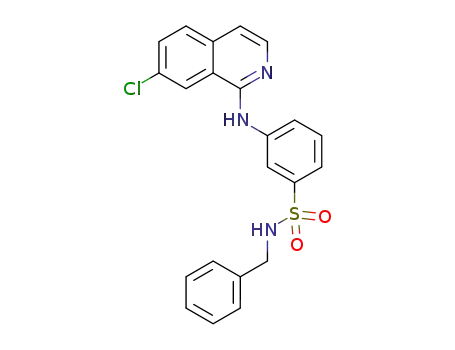 N-benzyl-3-((7-chloroisoquinolin-1-yl)amino)benzenesulfonamide