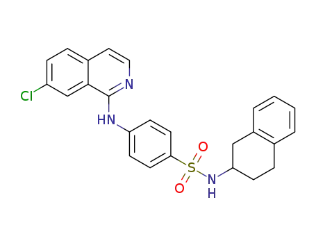 4-((7-chloroisoquinolin-1-yl)amino)-N-(1,2,3,4-tetrahydronaphthalen-2-yl)benzenesulfonamide