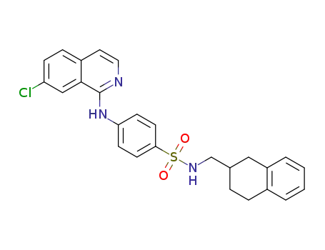 4-((7-chloroisoquinolin-1-yl)amino)-N-((1,2,3,4-tetrahydronaphthalen-2-yl)methyl)benzenesulfonamide