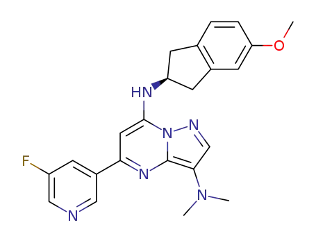 5-(5-fluoro-3-pyridyl)-N7-[(2S)-5-methoxyindan-2-yl]-N3,N3-dimethylpyrazolo[1,5-a]pyrimidine-3,7-diamine