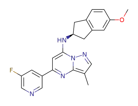 5-(5-fluoro-3-pyridyl)-N-[(2S)-5-methoxyindan-2-yl]-3-methylpyrazolo[1,5-a]pyrimidin-7-amine