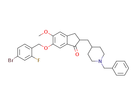 2-[(1-benzylpiperidin-4-yl)methyl]-6-[(4-bromo-2-fluorobenzyl)oxy-5-methoxy-2,3-dihydroinden-1-one]