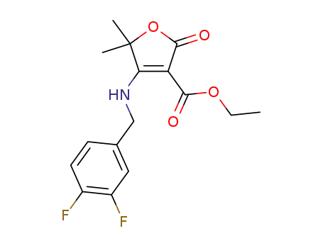 ethyl 4-((3,4-difluorobenzyl)amino)-5,5-dimethyl-2-oxo-2,5-dihydrofuran-3-carboxylate