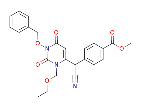 methyl 4-((1-(benzyloxy)-3-(ethoxymethyl)-2,6-dioxo-1,2,3,6-tetrahydropyrimidin-4-yl)(cyano)methyl)benzoate