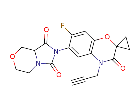 2-(7-fluoro-3-oxo-4-(prop-2-yn-1-yl)-3,4-dihydrospiro[benzo[b][1,4]oxazine-2,1'-cyclopropan]-6-yl)tetrahydro-1H-imidazo[5,1-c][1,4]oxazine-1,3(2H)-dione
