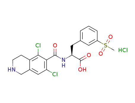(S)-2-(5-(7-dichloro-1,2,3,4-tetrahydroisoquinolin-6-carboxamido)-3-(3-(methylsulfonyl)phenyl)propanoic acid) hydrochloride