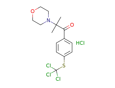 2-methyl-2-(4-morpholinyl)-1-[4-(trichloromethylthio)phenyl]-1-propanone hydrochloride