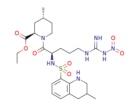 (2R,4R)-1-[NG-nitro-N2-(3-methyl-8-quinolinesulfonyl)-L-arginyl]-4-methyl-2-piperidinecarboxylic acid ethyl ester