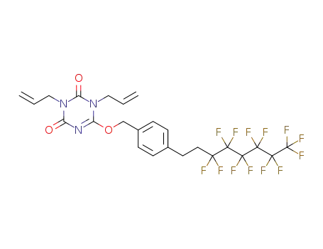 1,3-diallyl-6-[4-(3,3,4,4,5,5,6,6,7,7,8,8,8-tridecafluorooctyl)-benzyloxy]-1,3,5-triazine-2,4(1H,3H)-dione