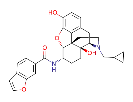 17-cyclopropylmethyl-3,14β-dihydroxy-4,5α-epoxy-6α-(benzofuran-6-carboxamido)morphinan