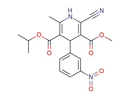 3,5-Pyridinedicarboxylicacid, 2-cyano-1,4-dihydro-6-methyl-4-(3-nitrophenyl)-, 3-methyl5-(1-methylethyl) ester