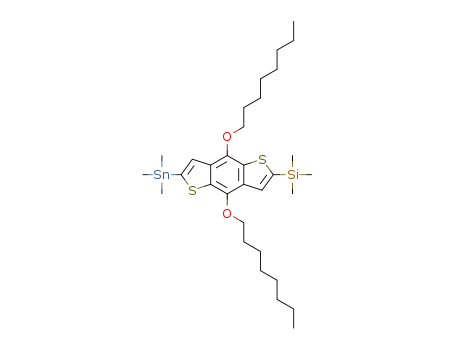 (4,8-bis(octyloxy)-6-(trimethylstannyl)benzo[1,2-b:4,5-b’]dithiophen-2-yl)trimethylsilane