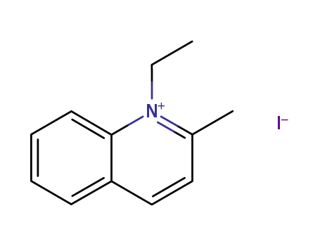 Molecular Structure of 606-55-3 (1-Ethylquinaldinium iodide)