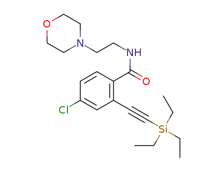 4-chloro-N-(2-morpholinoethyl)-2-[(triethylsilyl)ethynyl]benzamide
