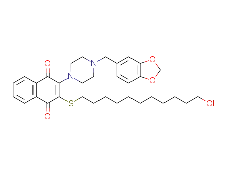 2-(1-piperonylpiperazin-4-yl)-3-(11-hydroxyundecylthio)-1,4-naphthoquinone