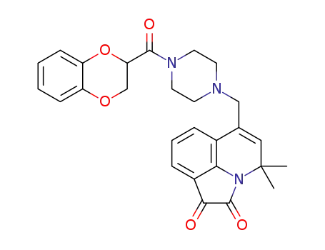 4,4-dimethyl-6-{[4-(2,3-dihydrobenzo[b][1,4]dioxino-2-carbnyl)piperazin-1-yl]methyl}-4H-pyrrolo[3,2,1-ij]quinoline-1,2-dione